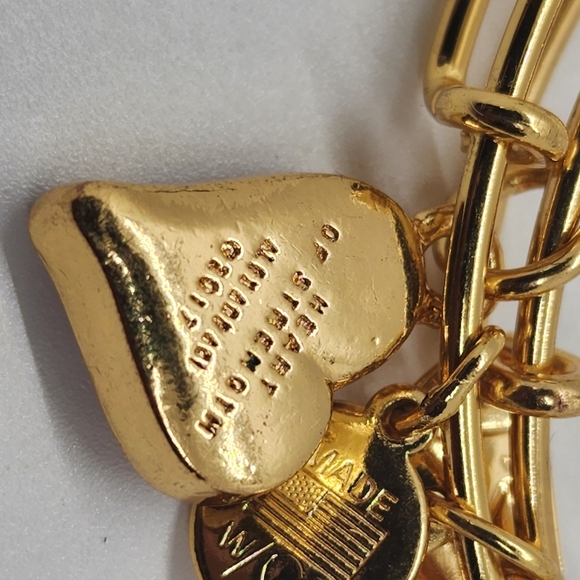 Alexa & Ani Gold Spacer & Heart Of Strentgh Bracelet - Picture 4 of 10